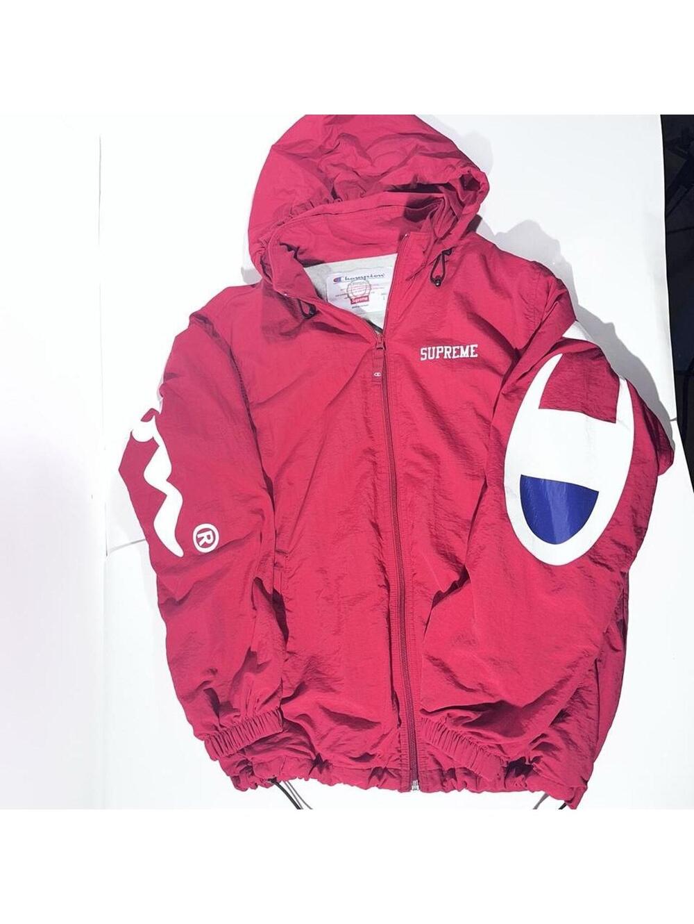 Supreme x Champion Track Jacket in dark red from SS18